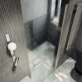 Душевая дверь MaybahGlass MGD-463-5 90см хром матовый/сатин